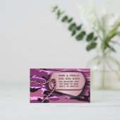 Carte De Visite Tags de Chien de Camo Rose (Debout devant)