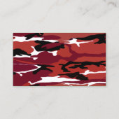 Carte De Visite Tags Red Camo Dog (Dos)