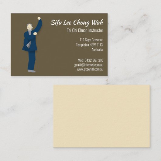 Carte De Visite Tai Chi (Devant / Derrière)