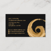 Carte De Visite Tai Chi Chua - coup de pinceau doré (Dos)