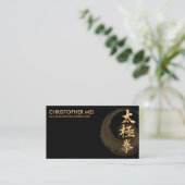 Carte De Visite Tai Chi Chuan - coup de pinceau doré (Debout devant)