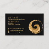 Carte De Visite Tai Chi Chuan - coup de pinceau doré (Dos)