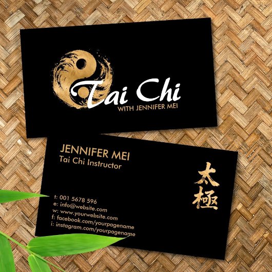 Carte De Visite Tai Chi Golden Yin Yang