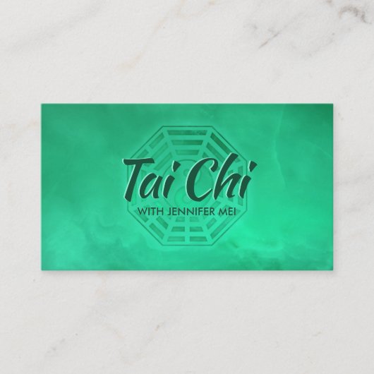 Carte De Visite Tai Chi Jade Green Bagua / Pakua (Devant)