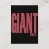 Carte De Visite Taille géante (Dos)