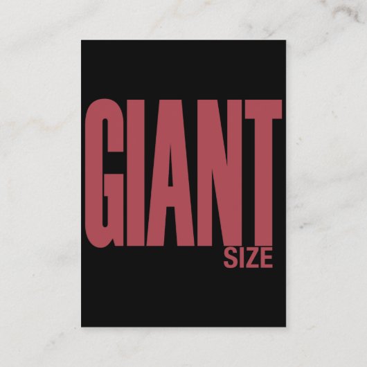 Carte De Visite Taille géante (Dos)