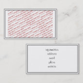 Carte De Visite Taille spécifique - Pour utilisation avec 7x5 Phot (Devant / Derrière)