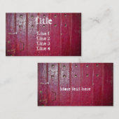 Carte De Visite Taille standard de la porte rouge (Devant / Derrière)