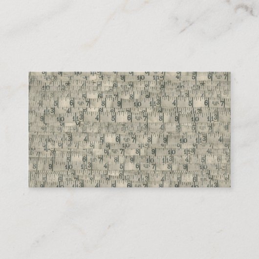 Carte De Visite Tailleur de mesure de bandes de cru (Devant)