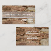 Carte De Visite tailleur de pierres (Devant / Derrière)