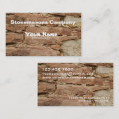 Carte De Visite tailleur de pierres (Devant / Derrière)