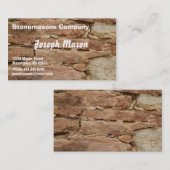 Carte De Visite tailleur de pierres - construction (Devant / Derrière)