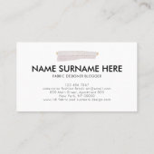 Carte De Visite Tailor fabrics sewing quilting (Dos)