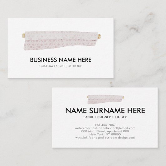 Carte De Visite Tailor fabrics sewing quilting (Devant / Derrière)