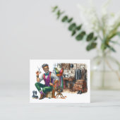 Carte De Visite Tailor Sewing (Debout devant)