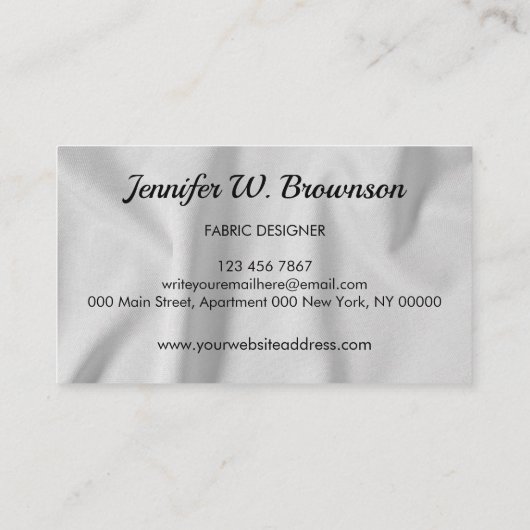 Carte De Visite Tailor textile (Dos)