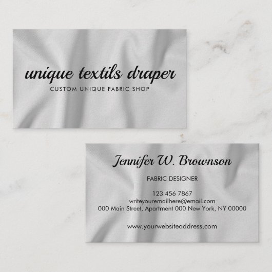 Carte De Visite Tailor textile (Devant / Derrière)