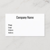 Carte de visite Take Flight (Dos)