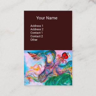 CARTE DE VISITE TALE DE FOYER TURQUE / PHOENIX DE VOL AVEC POMME