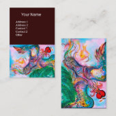 CARTE DE VISITE TALE DE FOYER TURQUE / PHOENIX DE VOL AVEC POMME (Devant / Derrière)