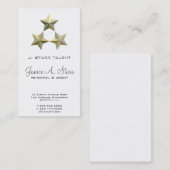 Carte De Visite Talent 3 étoiles (Devant / Derrière)