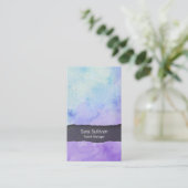 Carte De Visite Talent Manager Entertainment Purple Aquarelle (Debout devant)