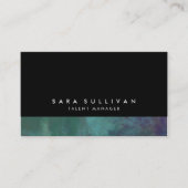 Carte De Visite Talent Manager Turquoise Abstrait Grunge Gradient (Devant)