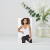 Carte de visite Talent Signature | 2 Photos Code Q (Debout devant)