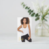Carte de visite Talent Signature | 2 Photos QR Cod (Debout devant)