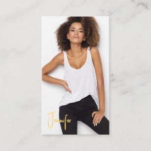 Carte de visite Talent Signature   2 Photos QR Cod