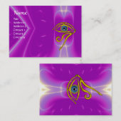 Carte De Visite TALISMAN BLEU, violet pourpre blanc rose (Devant / Derrière)