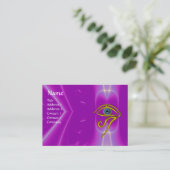 Carte De Visite TALISMAN BLEU, violet pourpre blanc rose (Debout devant)