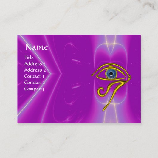 Carte De Visite TALISMAN BLEU, violet pourpre blanc rose (Devant)
