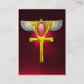 CARTE DE VISITE TALISMAN ROUGE / EGYPTIEN FEU ANKH AVEC CORNUCOPIE (Dos)