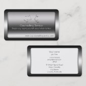 Carte De Visite Talking Heads, Conseiller, effet métallique (Devant / Derrière)