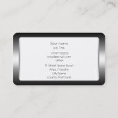 Carte De Visite Talking Heads, Conseiller, effet métallique (Dos)