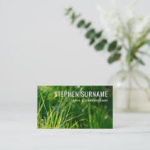 Carte De Visite Tall Grass Photo Pelouse Mowing Service de jardin (Debout devant)
