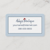 Carte De Visite Talon noir haut avec fleurs (Dos)