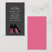 Carte De Visite Talons de Stiletto rose (Devant / Derrière)
