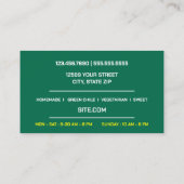 Carte De Visite Tamales (Dos)