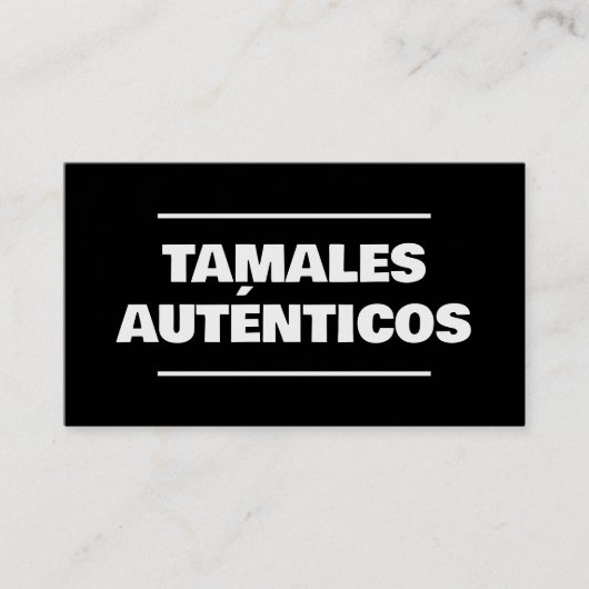 Carte De Visite Tamales (Devant)