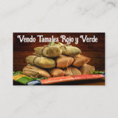 Carte De Visite Tamales de rojo y verde (Devant)