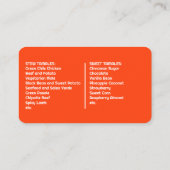 Carte De Visite Tamales Rainbow (Dos)