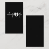 Carte De Visite Tambour de Conga - battement de coeur affligé de (Devant / Derrière)