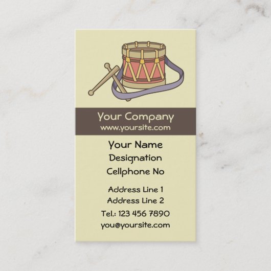 Carte De Visite Tambour de jouets (Devant)