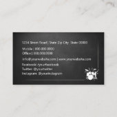 Carte De Visite Tambour sur le tableau (Dos)