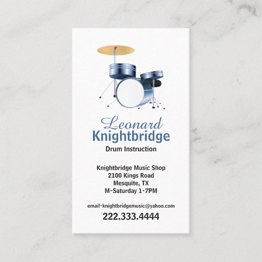 Carte de visite tambours (Devant)