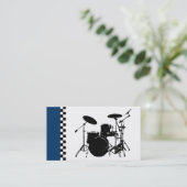 Carte De Visite tambours checkered (Debout devant)