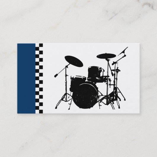 Carte De Visite tambours checkered (Devant)
