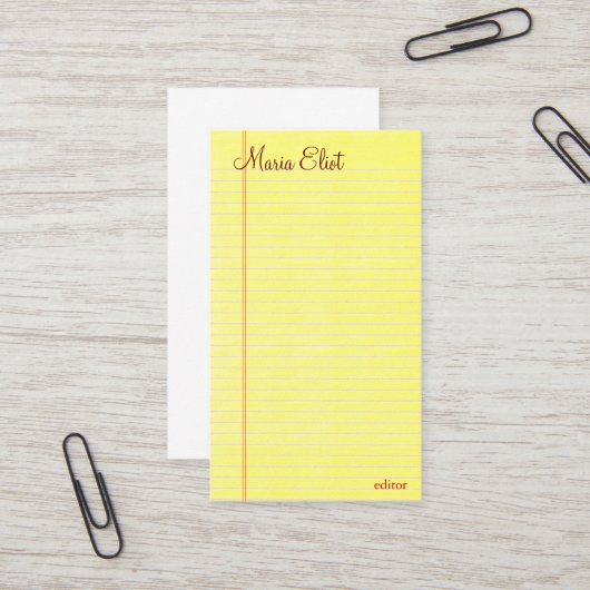 Carte De Visite Tampon (Devant/Arrière en situation)